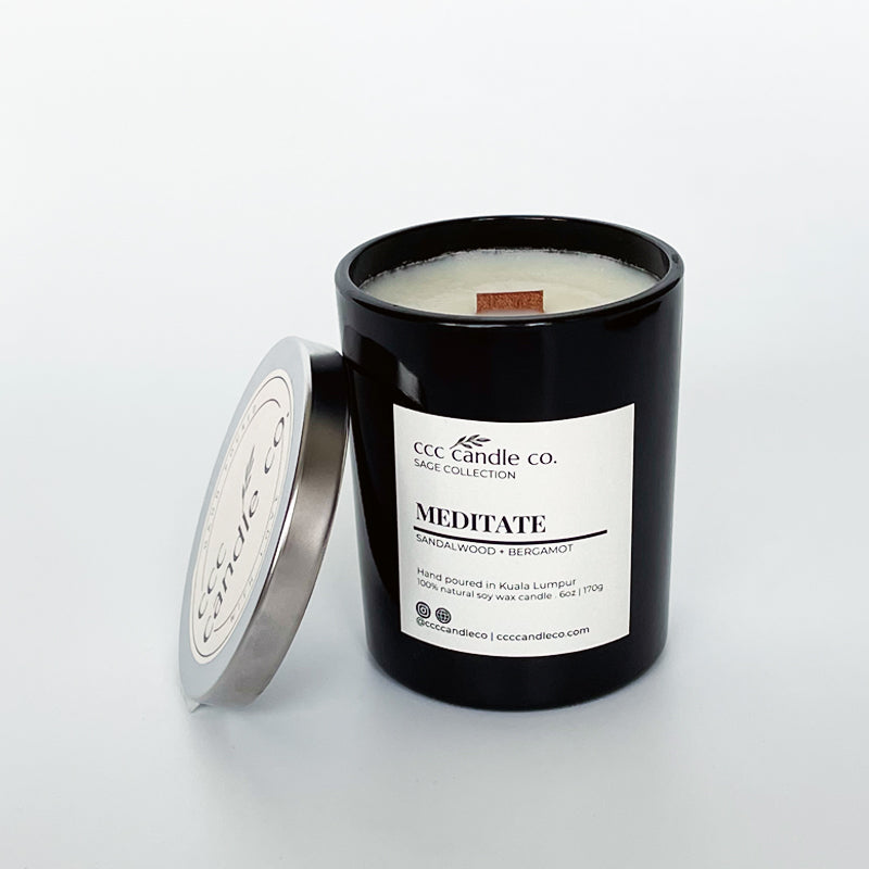 MEDITATE – Sandalwood & Bergamot Candle