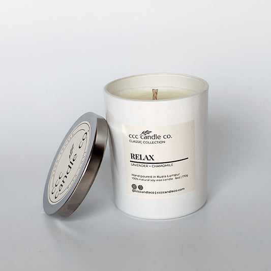 RELAX – Lavender & Chamomile Candle